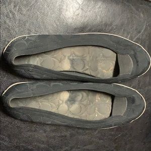 Coach Black Flats